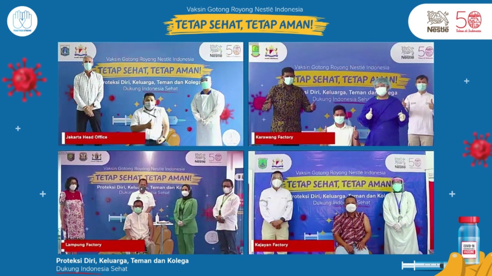 Nestlé Laksanakan Program Vaksinasi Gotong Royong Serentak di Jakarta, Jawa Barat, Jawa Timur dan Lampung