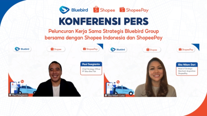 Bluebird Group, Shopee Indonesia, dan ShopeePay Sepakat Jalin Kerjasama Strategis