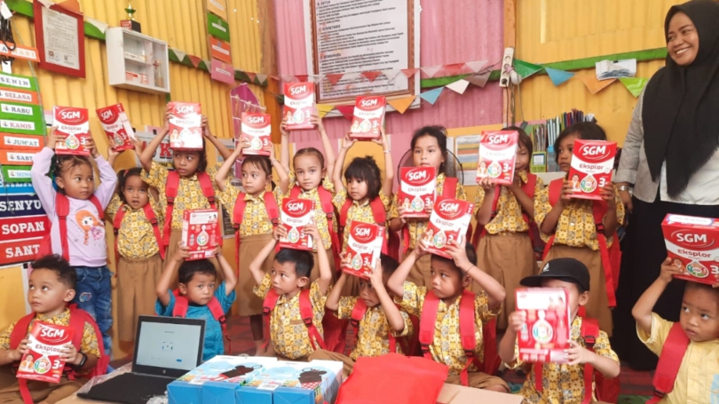 Dukung Generasi Maju, SGM Eksplor dan Alfamart, Bantu 5.000 Anak PAUD dari Sabang - Merauke