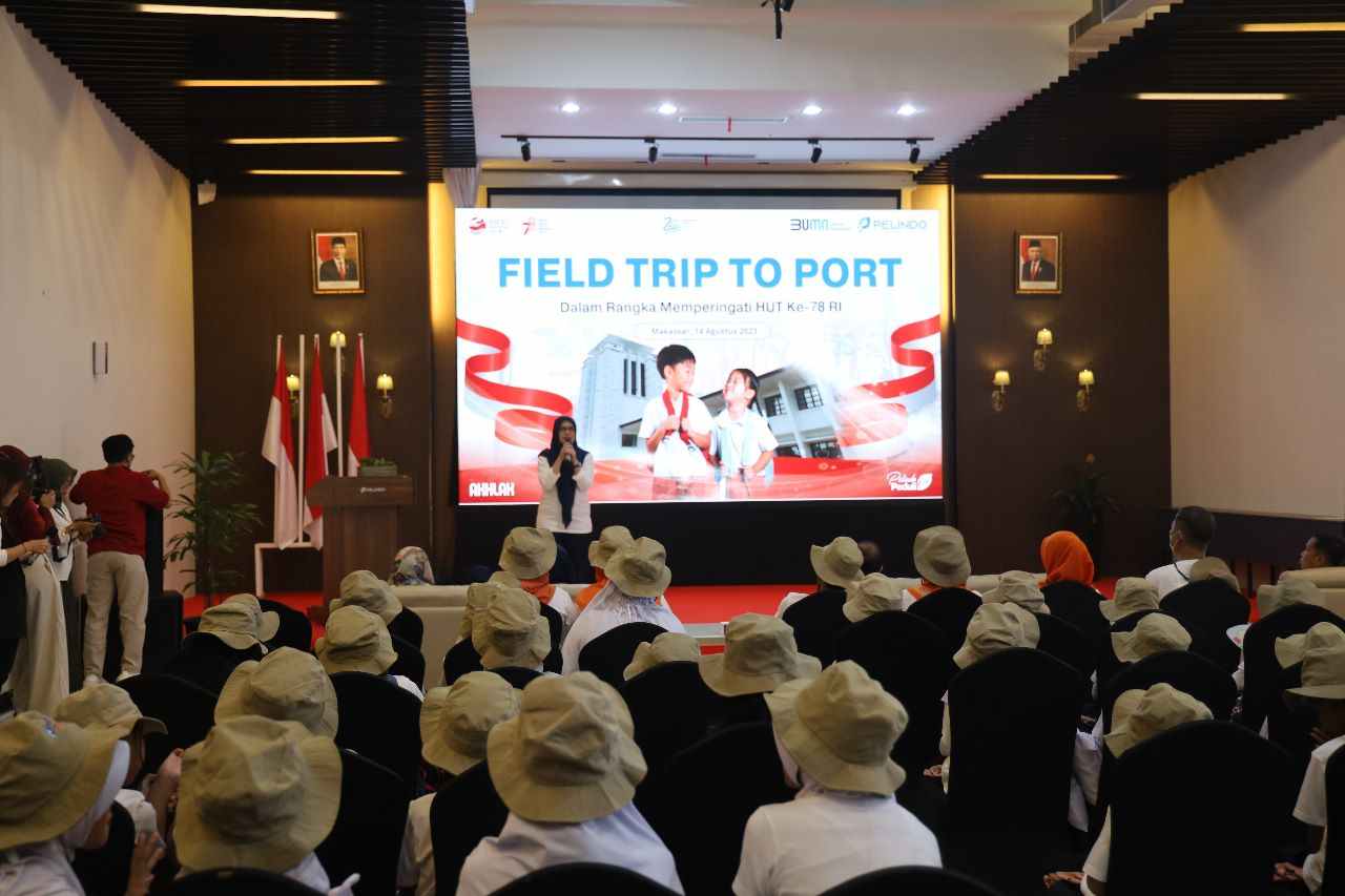 Semarak HUT RI ke-78, 100 Siswa SD di Makassar Ikut Field Trip to Port