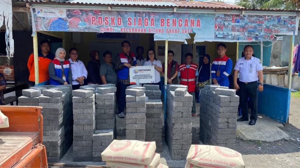 Pertamina Patra Niaga Regional Sulawesi, Salurkan Bantuan Pemulihan Infrastruktur Pasca Gempa di Bitung